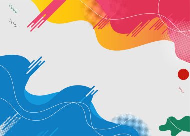 Renkli Organik Geometrik Şekiller Soyut Arkaplan Vektörü