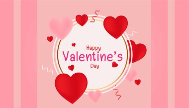 kağıt şekilli aşk kartpostal tasarımı pembe arka planlı sevgililer günü kartı