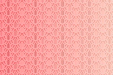 Geometrik elementlere sahip desen, pembe gül gradyan tonları, soyut arkaplan, tasarım için vektör deseni, illüstrasyon