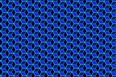 Pattern with geometric elements in blue tones abstract gradient vector background