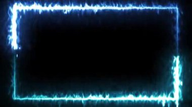 Abstract animated light Neon effect rectangle frame Loop background for presentation