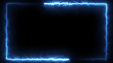 Abstract animated light Neon effect rectangle frame Loop background for presentation