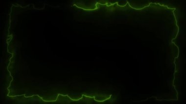 Abstract animated light Neon effect rectangle frame Loop background for presentation