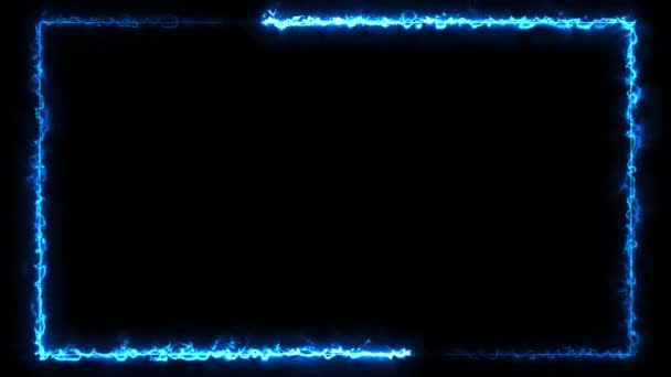 Abstract Animated Light Neon Effect Rectangle Frame Loop Background Presentation — Vídeo de Stock