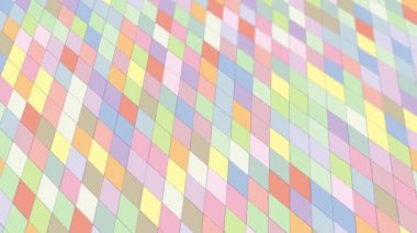 animated abstract pattern with geometric elements in pastel tones gradient background