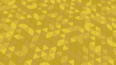 An abstract pattern animated with geometric elements in golden yellow tones. gradient background