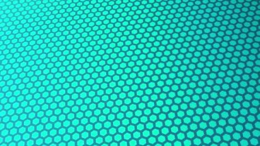 animated abstract pattern with geometric elements in blue-green tones gradient background