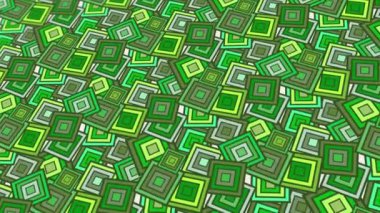 animated abstract pattern with geometric elements in green tones gradient background