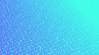 animated abstract pattern with geometric elements in blue tones gradient background