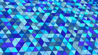 animated abstract pattern with geometric elements in blue tones gradient background