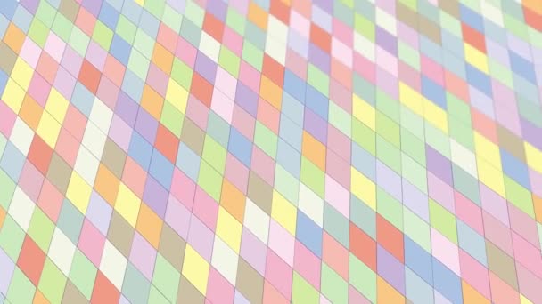 Animated Abstract Pattern Geometric Elements Pastel Tones Gradient Background — Vídeo de Stock