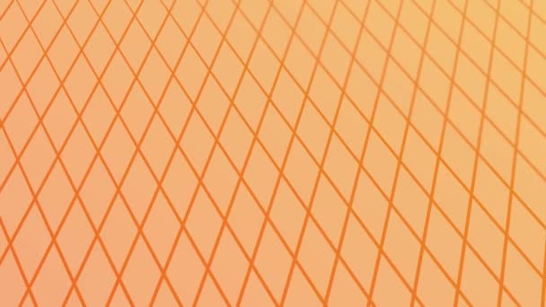 Animated Abstract Pattern Geometric Elements Orange Tones Gradient Background — Stockvideo