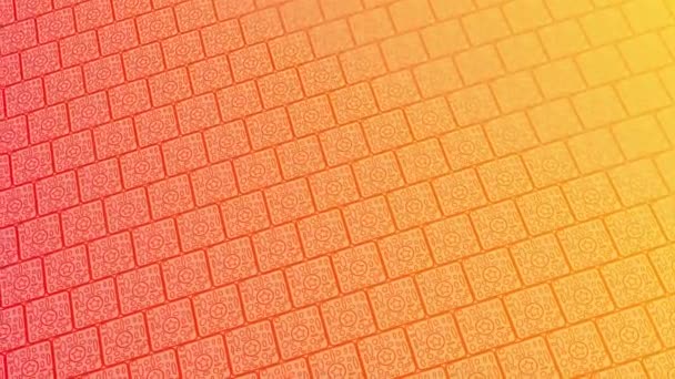 Patrón Abstracto Animado Con Elementos Geométricos Tonos Oro Rosa Degradado — Vídeo de stock