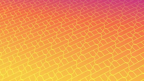 Animated Abstract Pattern Geometric Elements Pink Gold Tones Gradient Background — Stock videók