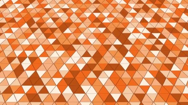 オレンジ色の色調勾配の背景に幾何学的な要素を持つアニメーション抽象パターン — ストック動画
