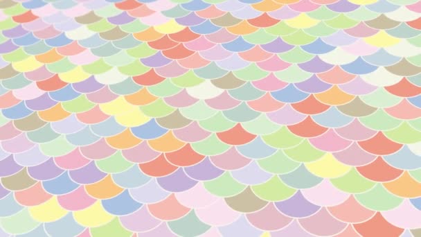 Animeret Abstrakt Mønster Med Geometriske Elementer Pastelfarver Gradient Baggrund – Stock-video