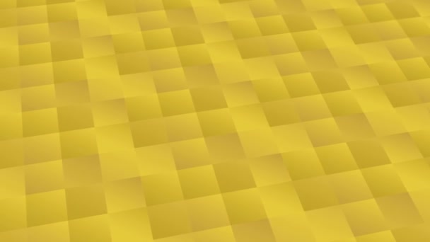Abstract Pattern Animated Geometric Elements Golden Yellow Tones Gradient Background — Wideo stockowe