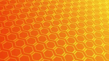animated abstract pattern with geometric elements in orange-yellow tones gradient background