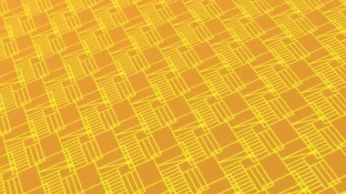 animated abstract pattern with geometric elements in golden yellow tones gradient background