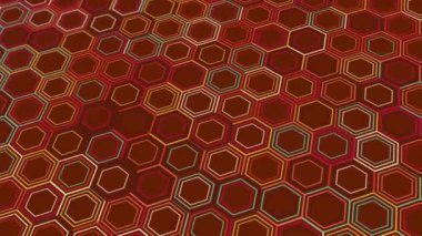 animated abstract pattern with geometric elements in red tones gradient background