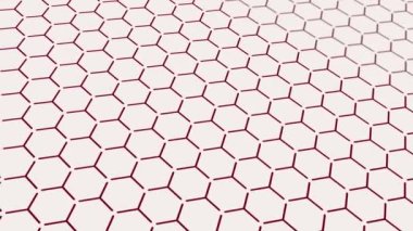 animated abstract pattern with geometric elements in red tones gradient background