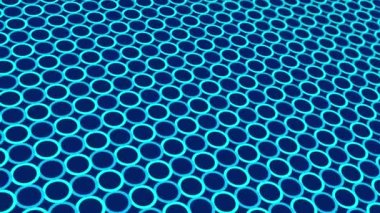 animated abstract pattern with geometric elements in blue tones gradient background