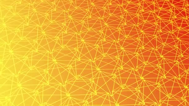 Animated Abstract Pattern Geometric Elements Orange Yellow Tones Gradient Background — Vídeo de Stock