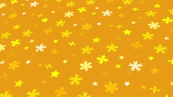 Animated Abstract Pattern Geometric Elements Golden Yellow Tones Gradient Background — Stock Video