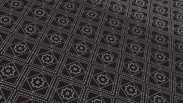 Geanimeerde Abstracte Patroon Met Geometrische Elementen Zwart Grijs Tinten Verloop — Stockvideo