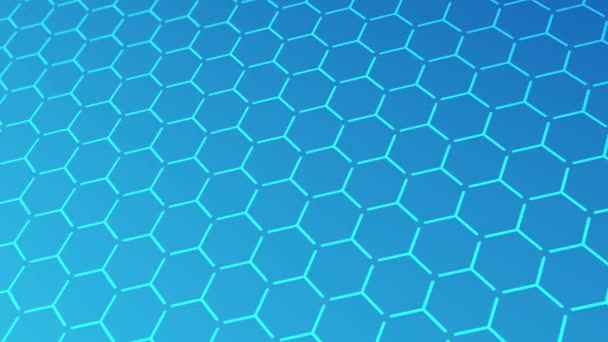 Animated Abstract Pattern Geometric Elements Blue Tones Gradient Background — Vídeo de Stock