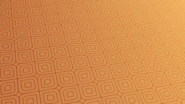 Animiertes Abstraktes Muster Mit Geometrischen Elementen Orangefarbenen Farbverlauf — Stockvideo