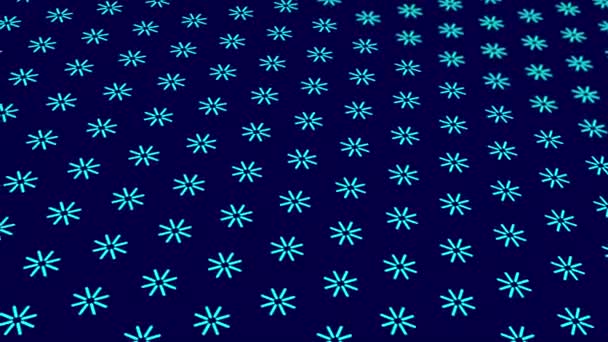 Animated Abstract Pattern Geometric Elements Blue Tones Gradient Background — Stockvideo