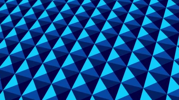 Animated Abstract Pattern Geometric Elements Blue Tones Gradient Background — Wideo stockowe
