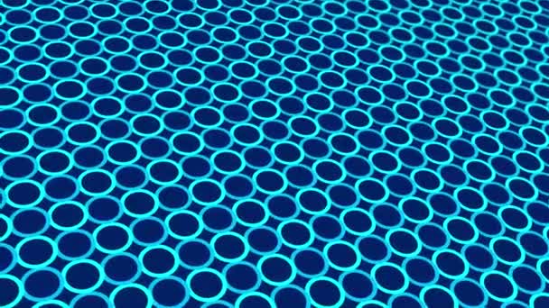 Animated Abstract Pattern Geometric Elements Blue Tones Gradient Background — 图库视频影像