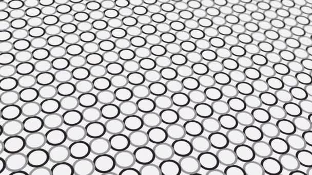 Abstract Pattern Animated Geometric Elements White Gray Tones Gradient Background — Stock Video
