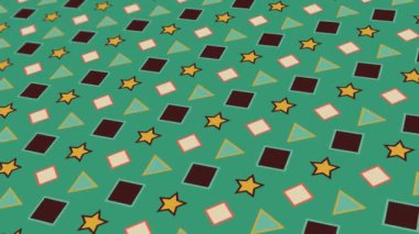 animated abstract pattern With geometric elements in retro vintage tones. gradient background