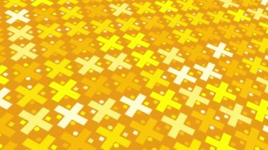 animated abstract pattern with geometric elements in yellow-orange tones gradient background