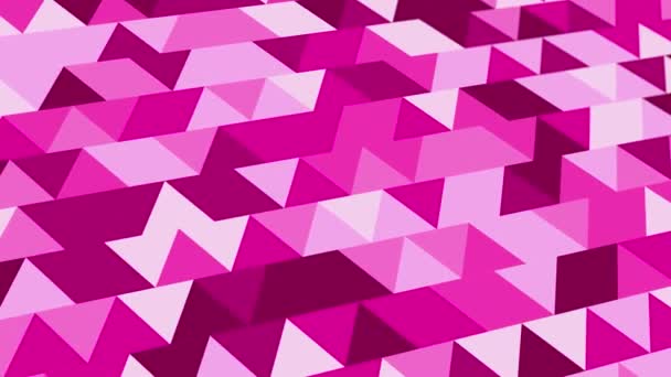 Анимированный Абстрактный Рисунок Геометрическими Элементами Фоне Градиента Розовых Тонов — стоковое видео