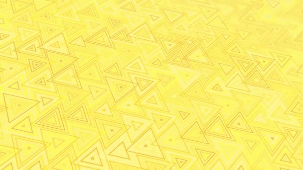 黄色オレンジ色のトーングラデーションの背景に幾何学的要素を持つアニメーション抽象パターン — ストック動画