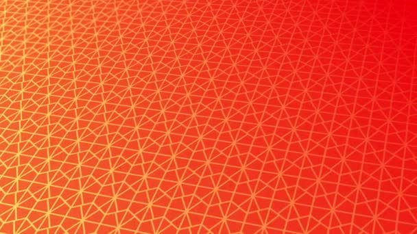 Animated Abstract Pattern Geometric Elements Pink Orange Tones Gradient Background — Vídeo de Stock