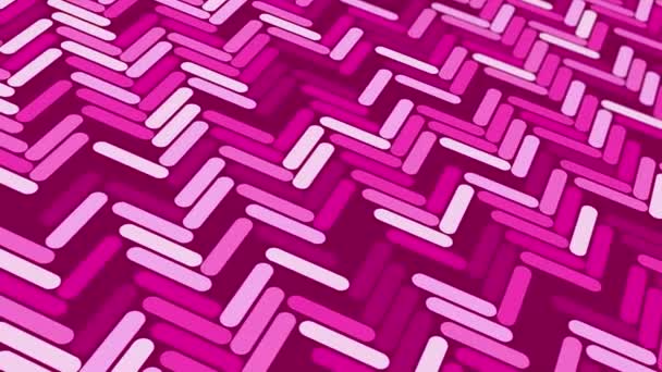 Animated Abstract Pattern Geometric Elements Pink Tones Gradient Background — Stock Video