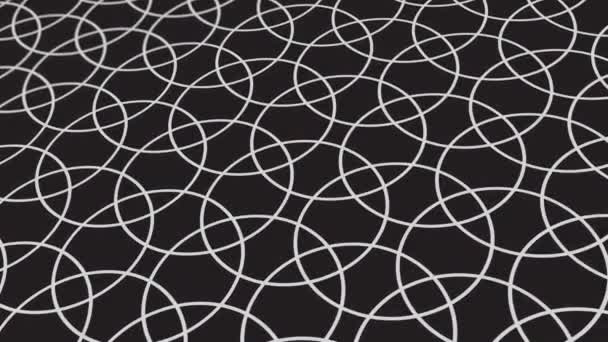 Animierte Abstrakte Muster Mit Geometrischen Elementen Schwarzen Und Grauen Tönen — Stockvideo