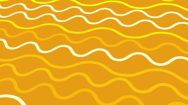 黄色オレンジ色のトーングラデーションの背景に幾何学的要素を持つアニメーション抽象パターン — ストック動画