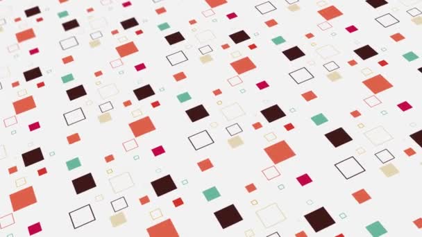 Animated Abstract Pattern Geometric Elements Multicolored Tones Gradient Background — Vídeo de Stock