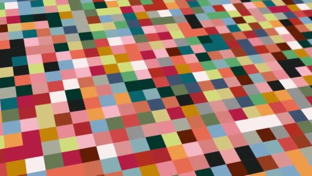 Animated Abstract Pattern Geometric Elements Multicolored Tones Gradient Background — Stockvideo