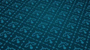 animated abstract pattern with geometric elements in blue tones gradient background