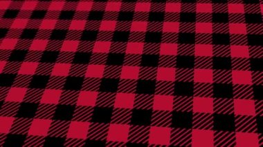 An abstract pattern animated with checkered geometric elements. red black gradient background