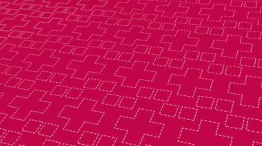 animated abstract pattern with geometric elements in red tones gradient background
