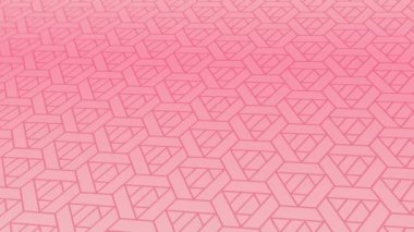 animated abstract pattern with geometric elements in pink tones gradient background