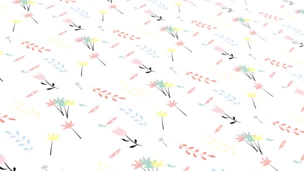 Animiertes Abstraktes Muster Mit Geometrischen Elementen Form Von Blumen Pastell — Stockvideo